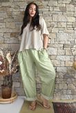 Rustic Nature Linen Blend Barrel Pant Washed Lawn